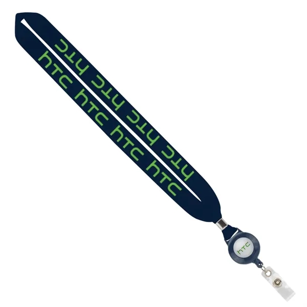 Import Rush 1" Polyester Lanyard with Silver Crimp & Reel - Image 37