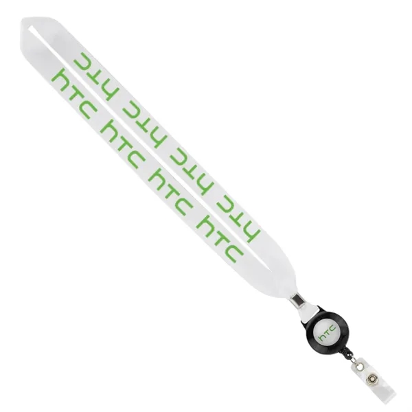 Import Rush 1" Polyester Lanyard with Silver Crimp & Reel - Image 66
