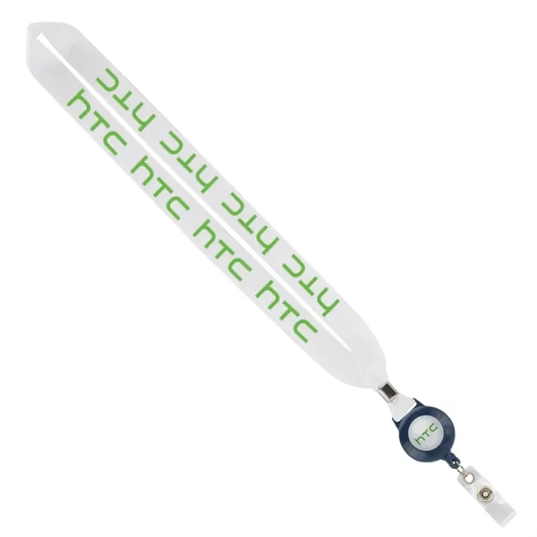 Import Rush 1" Polyester Lanyard with Silver Crimp & Reel - Image 67