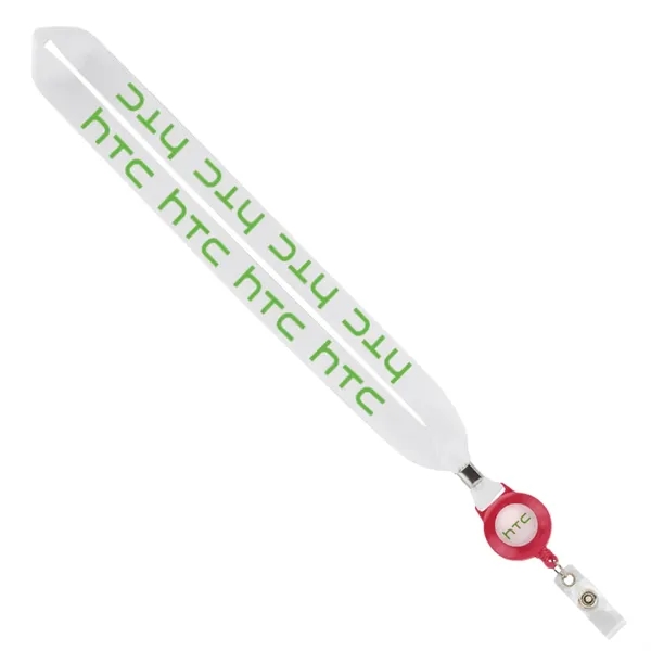 Import Rush 1" Polyester Lanyard with Silver Crimp & Reel - Image 69