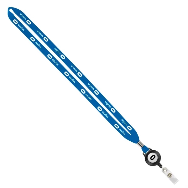 Import Rush 1/2" Polyester Lanyard with Silver Crimp & Reel - Image 12