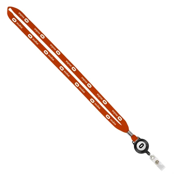 Import Rush 1/2" Polyester Lanyard with Silver Crimp & Reel - Image 42