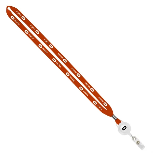 Import Rush 1/2" Polyester Lanyard with Silver Crimp & Reel - Image 46