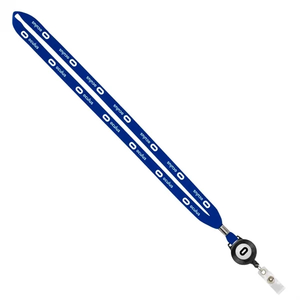 Import Rush 1/2" Polyester Lanyard with Silver Crimp & Reel - Image 52