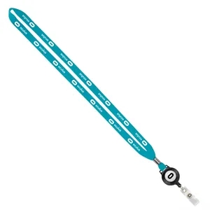 Import Rush 1/2" Polyester Lanyard with Silver Crimp & Reel