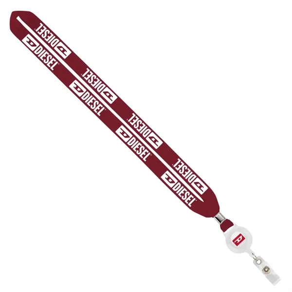 Import Rush 3/4" Polyester Lanyard with Silver Crimp & Reel - Image 6
