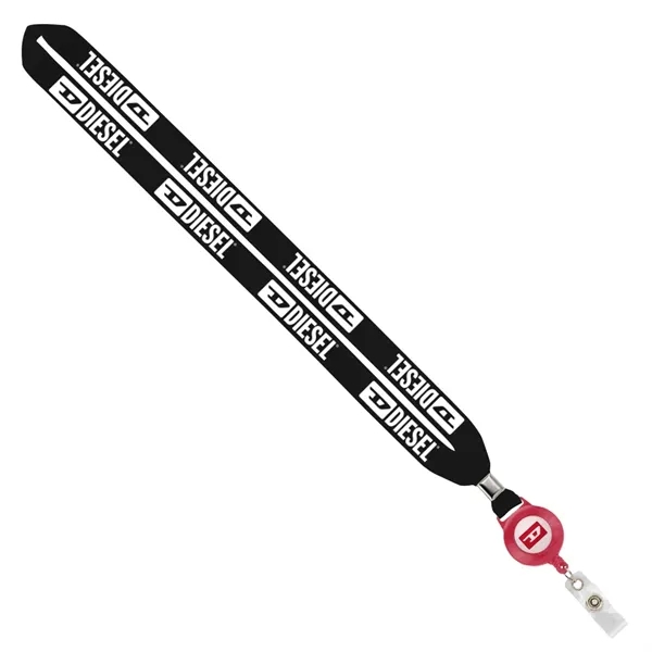 Import Rush 3/4" Polyester Lanyard with Silver Crimp & Reel - Image 10