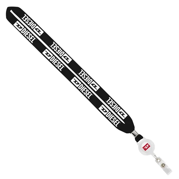 Import Rush 3/4" Polyester Lanyard with Silver Crimp & Reel - Image 11