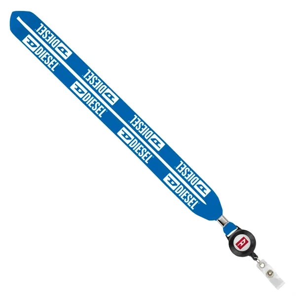 Import Rush 3/4" Polyester Lanyard with Silver Crimp & Reel - Image 12