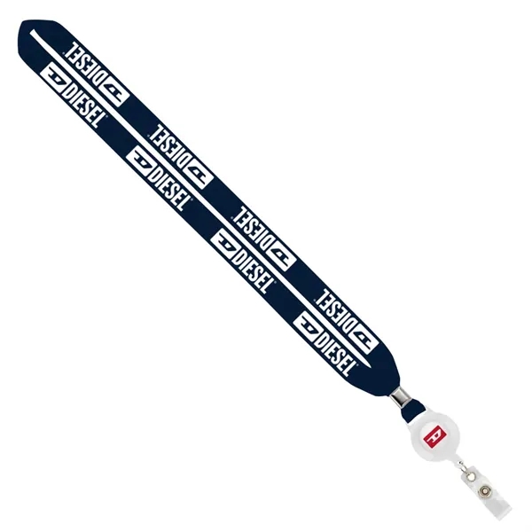 Import Rush 3/4" Polyester Lanyard with Silver Crimp & Reel - Image 40