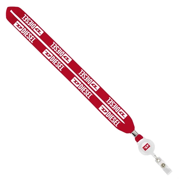 Import Rush 3/4" Polyester Lanyard with Silver Crimp & Reel - Image 60