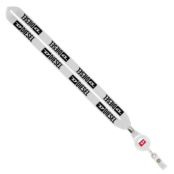 Import Rush 3/4" Polyester Lanyard with Silver Crimp & Reel - Image 70