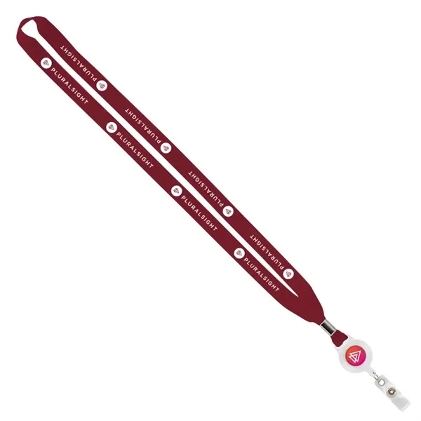 Import Rush 5/8" Polyester Lanyard with Silver Crimp & Reel - Image 6