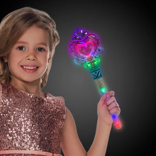 LED Heart Wand with Light-Up Handle - Image 1