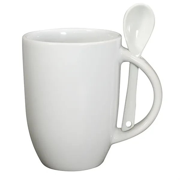 12 oz. Dapper Ceramic Mug with Spoon - Image 5