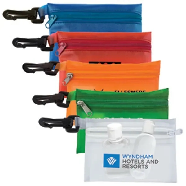 Translucent Zipper Storage Pouch with Plastic Hook - Image 1