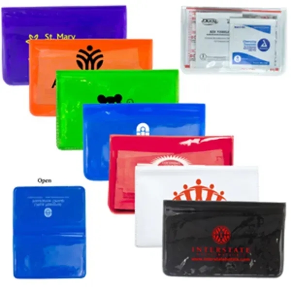 7 Piece Economy First Aid Kit in Colorful Vinyl Pouch - Image 10