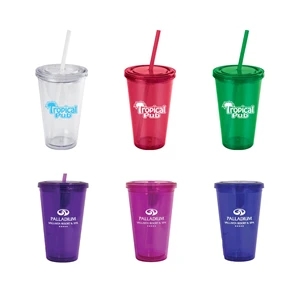 16oz. RUBY DOUBLE WALL ACRYLIC CUP