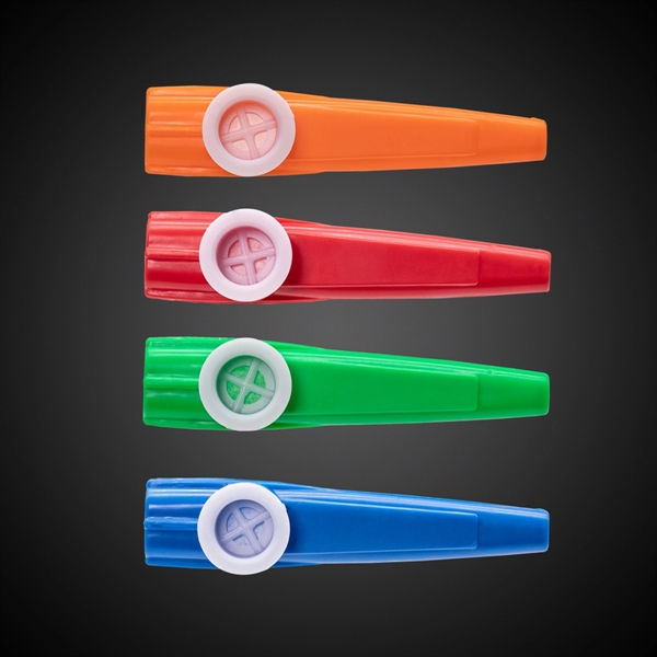 3 1/2" Assorted Single Color Party Kazoos - Image 2