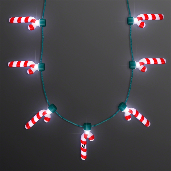 Candy Cane Lights Christmas Party Necklace - Image 1