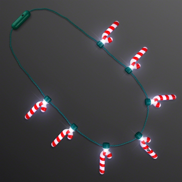 Candy Cane Lights Christmas Party Necklace - Image 2