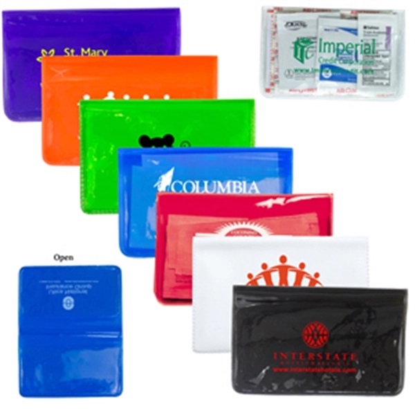 15 Piece Economy First Aid Kit in Colorful Vinyl Pouch - Image 9