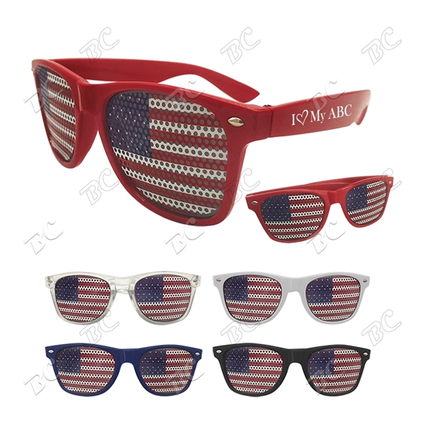 American Flag Lens Sunglasses - Image 1