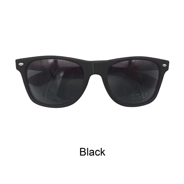 Full Color Solid Frame Cool Lens Promotional Sunglasses - Image 2