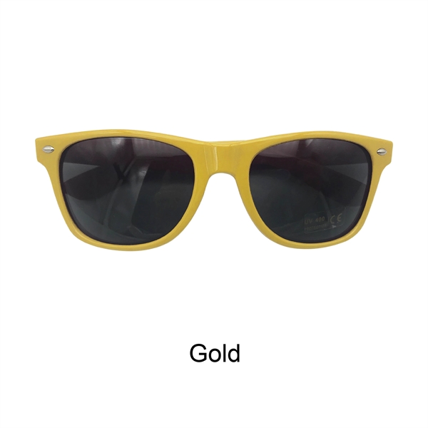Full Color Solid Frame Cool Lens Promotional Sunglasses - Image 3