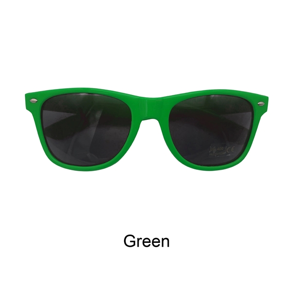 Full Color Solid Frame Cool Lens Promotional Sunglasses - Image 4