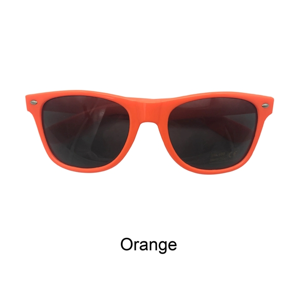 Full Color Solid Frame Cool Lens Promotional Sunglasses - Image 6