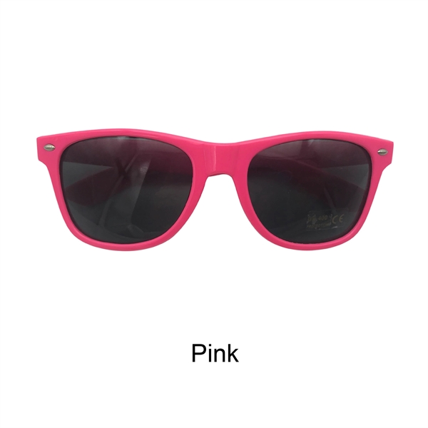 Full Color Solid Frame Cool Lens Promotional Sunglasses - Image 8