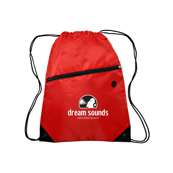 GLOBE TROTTER Drawstring Backpacks with Pocket - Image 3