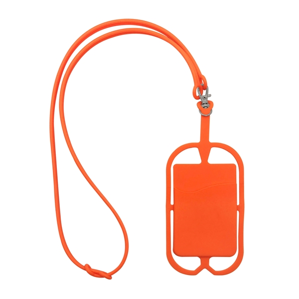 Silicone Lanyard With Phone Holder & Wallet - Image 5
