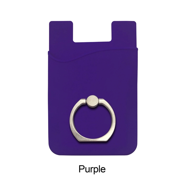 Silicone Phone Wallet with finger ring holder - Image 9