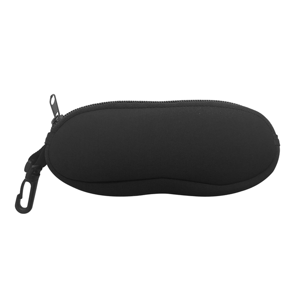 Zippered Eyeglass/Sunglasses Pouch with Carabiner - Image 2