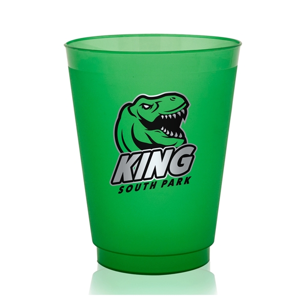 16 oz. Court Side Frosted Plastic Stadium Cups - Image 1