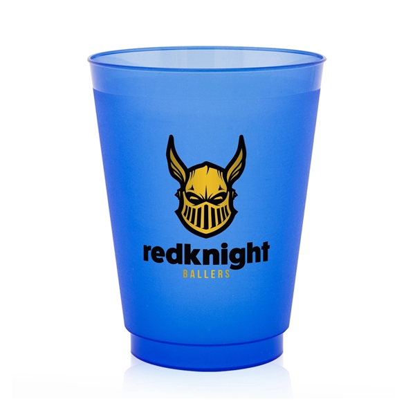 16 oz. Court Side Frosted Plastic Stadium Cups - Image 2