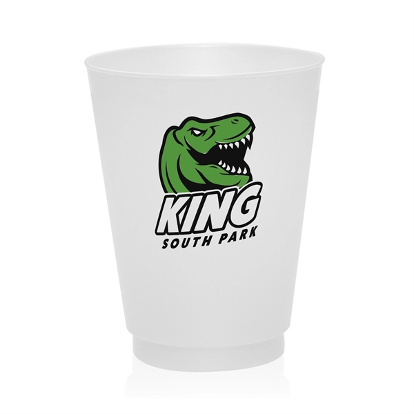 16 oz. Court Side Frosted Plastic Stadium Cups - Image 4