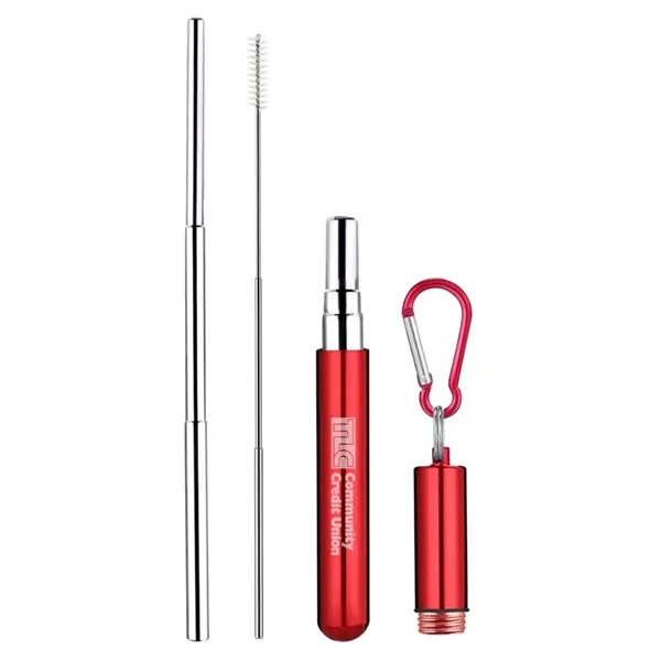 Reusable Collapsible Straws With Metal Case - Image 2