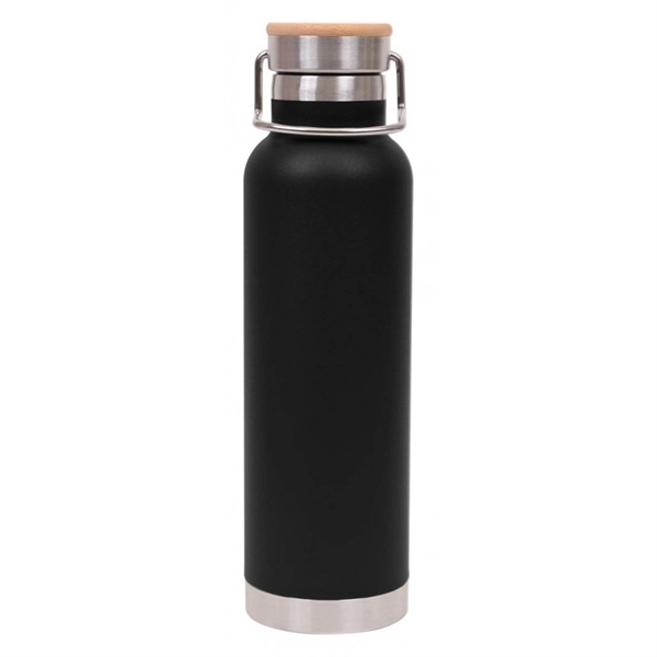 22 oz Double Wall Stainless Steel Bottle w/Bamboo Lid - Image 7