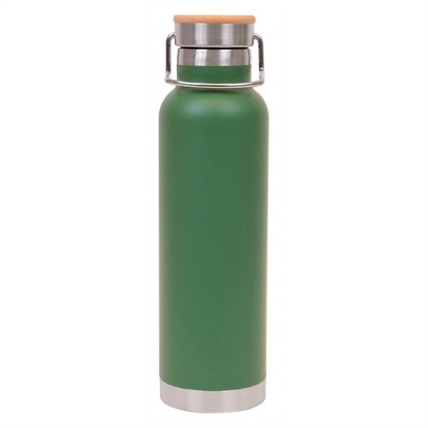 22 oz Double Wall Stainless Steel Bottle w/Bamboo Lid - Image 9