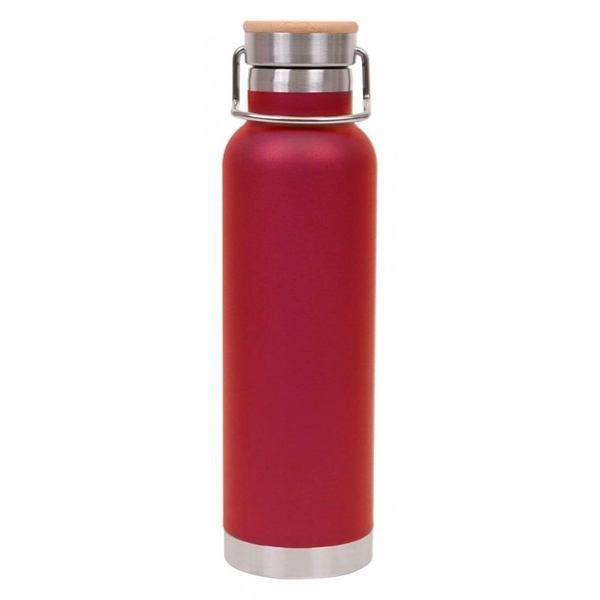 22 oz Double Wall Stainless Steel Bottle w/Bamboo Lid - Image 12
