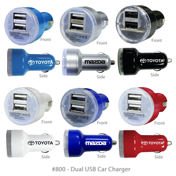 USB Dual Car Portable Charger - Auto Power Chargers - Image 1