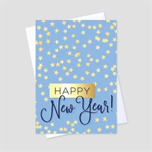 Falling Stars New Year Greeting Card