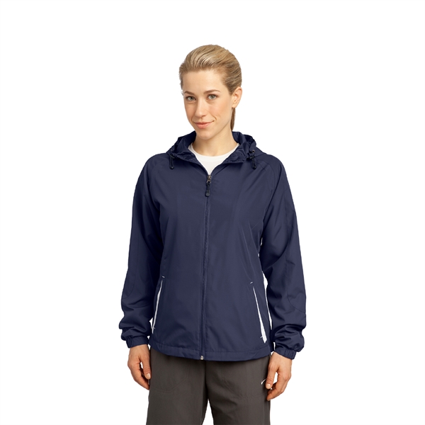 Sport-Tek® Ladies Colorblock Hooded Raglan Jacket - Image 4