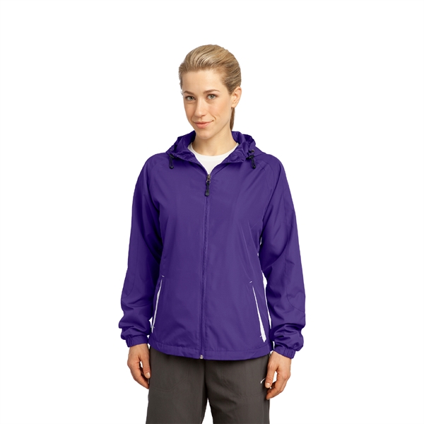 Sport-Tek® Ladies Colorblock Hooded Raglan Jacket - Image 5