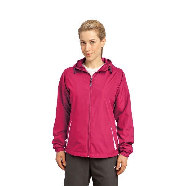 Sport-Tek® Ladies Colorblock Hooded Raglan Jacket - Image 6
