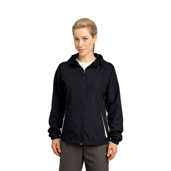Sport-Tek® Ladies Colorblock Hooded Raglan Jacket - Image 8