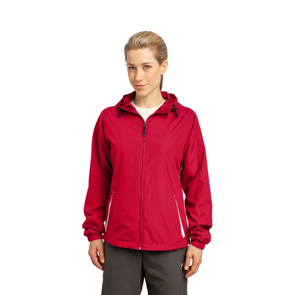 Sport-Tek® Ladies Colorblock Hooded Raglan Jacket - Image 9